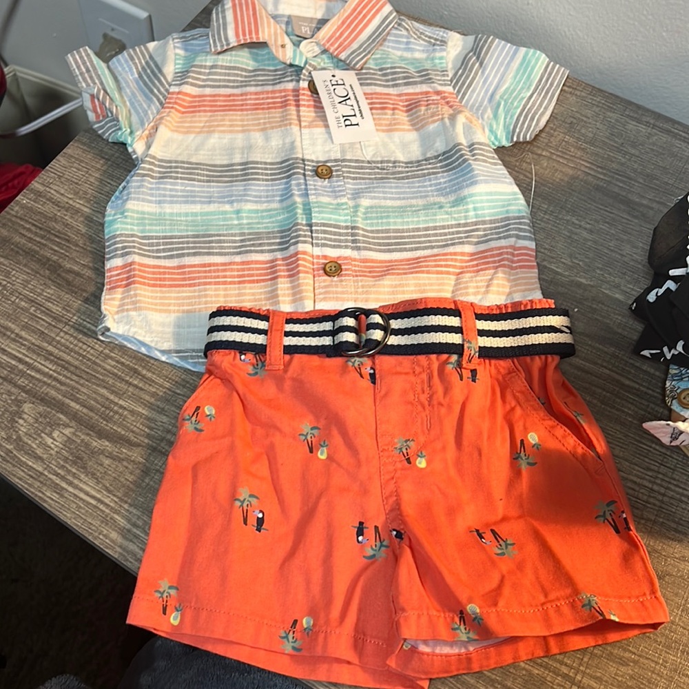 Baby button up set